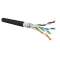 Câble CAT6A 4 paires U/FTP LSOH/PE noir avec Ruban Hydrofuge(touret de 305 m)