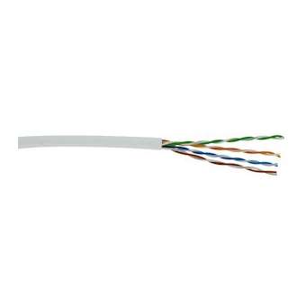 Câble CAT5e 4 paires U/UTP LSOH Eca, Blanc (touret de 500 m)|Gigamedia-GGMC5EU4PZHBT5