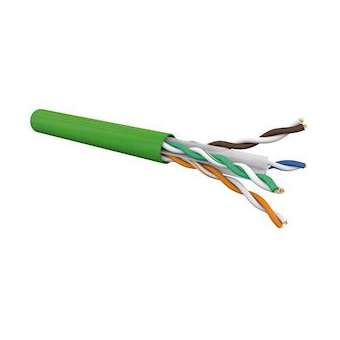 Câble CAT6 4 paires AWG23 U/UTP LSOH-FR B2ca, vert (touret de 500 m)|Gigamedia-GGMC6U4PFRBT5