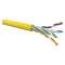 Câble CAT6 4 paires AWG23 U/UTP LSOH-FR Cca, Jaune (touret de 305 m)