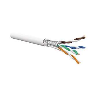 Câble CAT6A 4 paires AWG23 F/FTP SLIM LSOH Dca, Blanc (touret de 500m)|Gigamedia-GGMC6AFF4PSHFT5