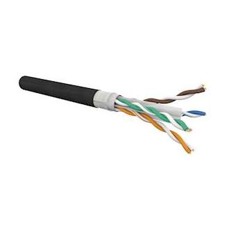 CABLE CAT6 4P UTP AWG23 LSZH/PE WB BLACK 305M|Gigamedia-GGMC6U4PWBPET3