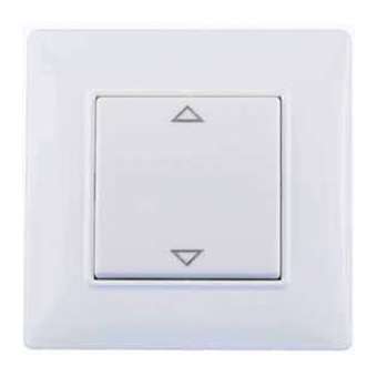 Emetteur mural blanc complet PLANA 1 Touche 2 modules Volet Roulant|Adee electronic-ADY10020036