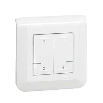 Commande sans fil 4 scénarios connectée Mosaic with Netatmo - blanc|Legrand-LEG077709L