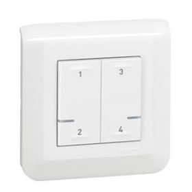 Commande sans fil 4 scénarios connectée Mosaic with Netatmo - blanc|Legrand-LEG077709L