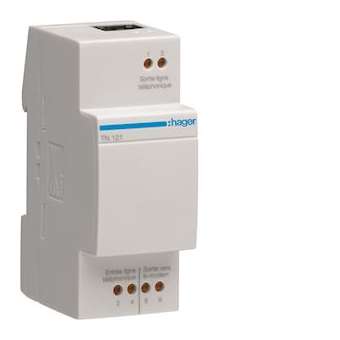 Filtre ADSL modulaire + cordons raccordements|Hager-HAGTN121