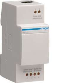 Filtre ADSL modulaire + cordons raccordements|Hager-HAGTN121