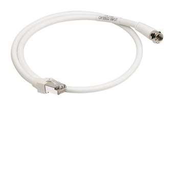 Cordon de brassage TV RJ45/fiche 'F' longueur 0.60m|Hager-HAGTN722