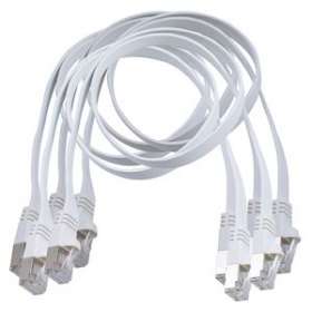 Lot de 5 cordons plats RJ45 FTP Lg 0,5 m|Michaud-MIHQ166