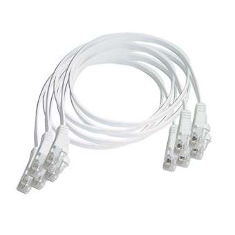 Lot de 5 cordons plats RJ45 FTP Lg 0,2 m|Michaud-MIHQ165