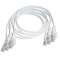 Lot de 5 cordons plats RJ45 FTP Lg 0,2 m|Michaud-MIHQ165
