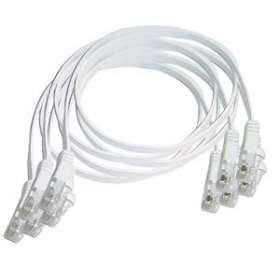 Lot de 5 cordons plats RJ45 FTP Lg 0,2 m|Michaud-MIHQ165