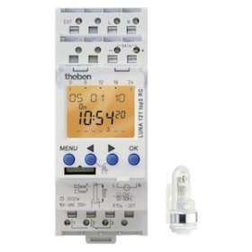 Interrupteur crépusculaire 12v-24v uc 1 à 100000 lux prog 7 j regl num cel sail|Theben-THB1214100