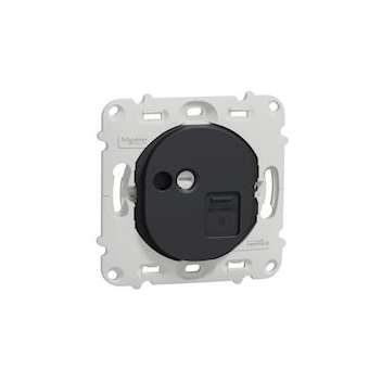 Ovalis - prise RJ45 - cat.5 UTP - téléphone - sans plaque -Anthracite|Schneider Electric-SCHS461471