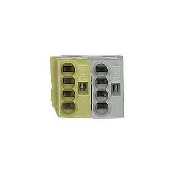 KNX - borne de bus - jaune/blanche - pour câbles rigides D0,6..0,8mm - 2x4 born|Schneider Electric-SCHMTN689702