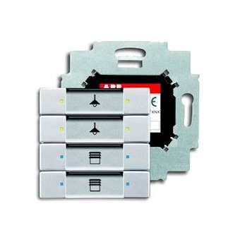 Poussoir 4 Touches Bcu Intégrée Aluminium Argent|ABB-ABB587280