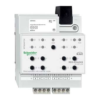 KNX - actionneur de stores 4x24V/6A à commande manuelle|Schneider Electric-SCHMTN648704