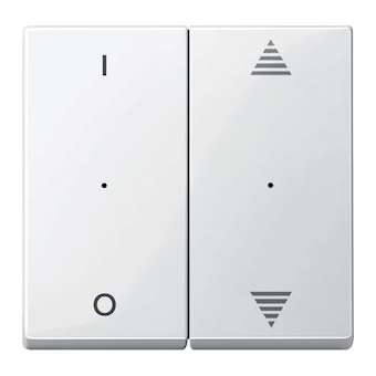 KNX M-Plan - commande double - marquage O/I+double flèche - blanc pol. brill.|Schneider Electric-SCHMTN619519