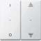 KNX M-Plan - commande double - marquage O/I+double flèche - blanc pol. brill.