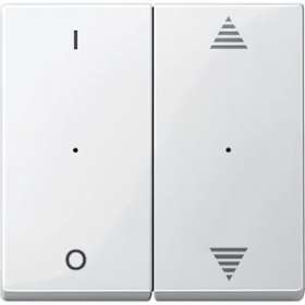 KNX M-Plan - commande double - marquage O/I+double flèche - blanc pol. brill.|Schneider Electric-SCHMTN619519