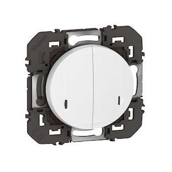 Interrupteur double avec Neutre connecté dooxie with Netatmo sans plaque blanc|Legrand-LEG600082A