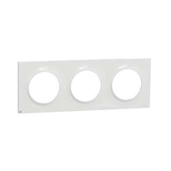 Odace Styl, plaque 3 postes horizontaux ou verticaux entraxe 71mm, Antibacterien|Schneider Electric-SCHS500706
