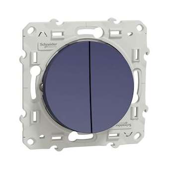 Odace, double va-et-vient Cobalt, à vis, connexion rapide|Schneider Electric-SCHS550214