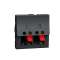 Unica - prise haut-parleur 2 sorties rouge + noir - 2 mod - Anthraci - méca seul|Schneider Electric-SCHNU348654