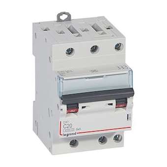 Disj. DX³ 4500kA 6kA arrivée haute/départ bas à vis 20A -courbe C -1 module|Legrand-LEG406893