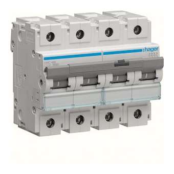 Disjoncteur 4P 15kA C-100A 6M|Hager-HAGHMC490