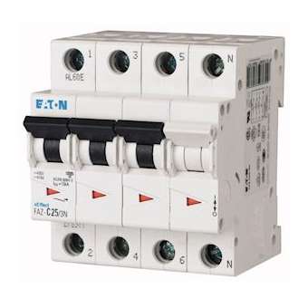Disjoncteur modulaire, 15A, 3Np, courbe C|Eaton industries-EONFAZ-C15-3N