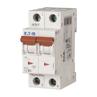 Disj. PLS 2X4A 6kA (EN 60898) cbe D|Eaton industries-EONPLS6-D4-2-MW