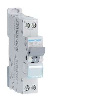 Disjoncteur 1P+N 6-10kA courbe D - 25A 1 module|Hager-HAGNGT725