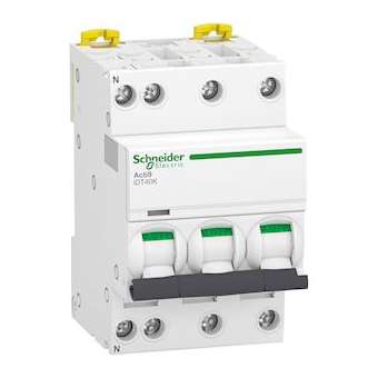 Acti9 iDT40K - disjoncteur modulaire - 3P+N - 40A - courbe C - 4500A/4,5kA|Schneider Electric-SCHA9P71740