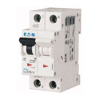 Disjoncteur modulaire, 2A, 1Np, courbe D, 6kA|Eaton industries-EONFAZ6-D2-1N