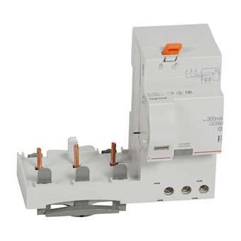Bloc diff adaptable à vis DX³ pour disj. 1,5 mod/pôle 3P 400V~ 63A typeF 300mA|Legrand-LEG410608