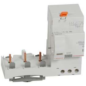 Bloc diff adaptable à vis DX³ pour disj. 1,5 mod/pôle 3P 400V~ 63A typeF 300mA|Legrand-LEG410608