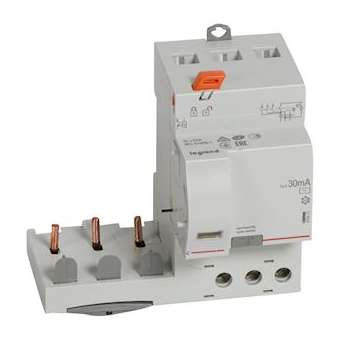 Bloc diff adaptable à vis DX³ pour disj 1 module/pôle 3P 63A typeAC 30mA|Legrand-LEG410472
