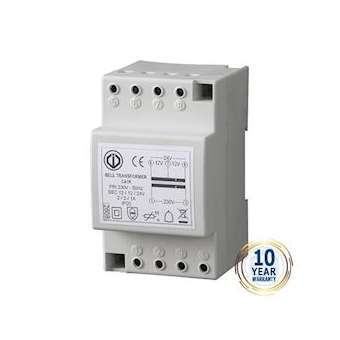 Transformateur 12/24V AC - 1/2 A - classe II - EN 61558-8 - Rail DIN - 3 modules|CDVI-CDACA1R