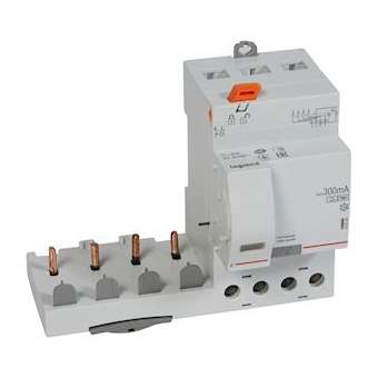 Bloc diff adaptable à vis DX³ disj. 1 module/pôle -4P 400V~ -63A -typeF 300mA|Legrand-LEG410546