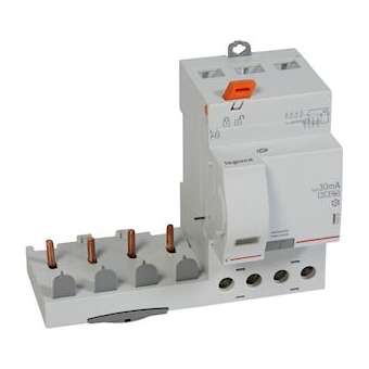 Bloc diff adaptable à vis DX³ - disj. 1 module par pôle -4P 400V~ 63A typeF 30mA|Legrand-LEG410534