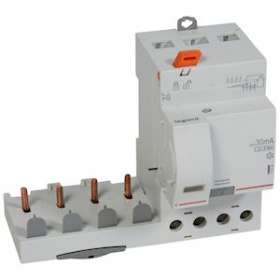 Bloc diff adaptable à vis DX³ - disj. 1 module par pôle -4P 400V~ 63A typeF 30mA|Legrand-LEG410534