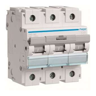 Disjoncteur 3P 15kA D-80A 4.5M|Hager-HAGHMD380