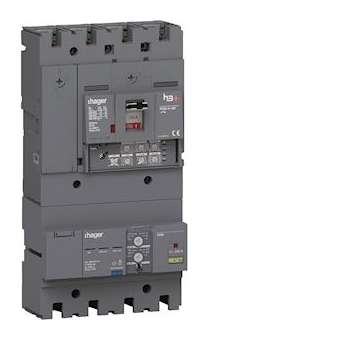 Disj. Boitier Moulé h3+P250 LSI AB 4P4D N0-50-100% 250A 25kA+Bloc diff Idn regl.|Hager-HAGHHT251JB