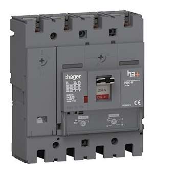 Disjoncteur Boitier Moulé h3+ P250 TM ADJ 4P4D N0-100% 250A 50kA FTC|Hager-HAGHMT251DR
