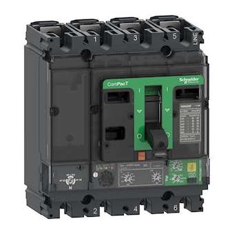 ComPacT NSX160B - disjoncteur Vigi - MicroLogic 4.2 AB 160A - 4P4D - 25kA - fixe|Schneider Electric-SCHC16B44B160