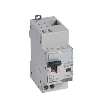 Disjoncteur diff DX³ 4500 -auto/vis- U+N 230V~ 20A- typeF-30mA -courbe C - 2M|Legrand-LEG410762