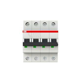S200 Disjoncteur modulaire- 4P - 4A courbe C - 6000A/10kA (4 modules)-peignable|ABB-ABB352432