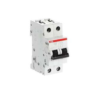 Disjoncteur S202M 2P 6A Courbe K Raccordement à vis - 15KA (2Modules)|ABB-ABB354283