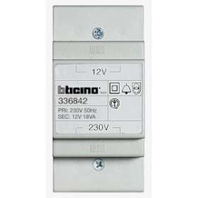 Alim alternative 230V/12V~ / Transfo pour éclairage porte-étiquette - 3mod. DIN|Bticino-TIC336842